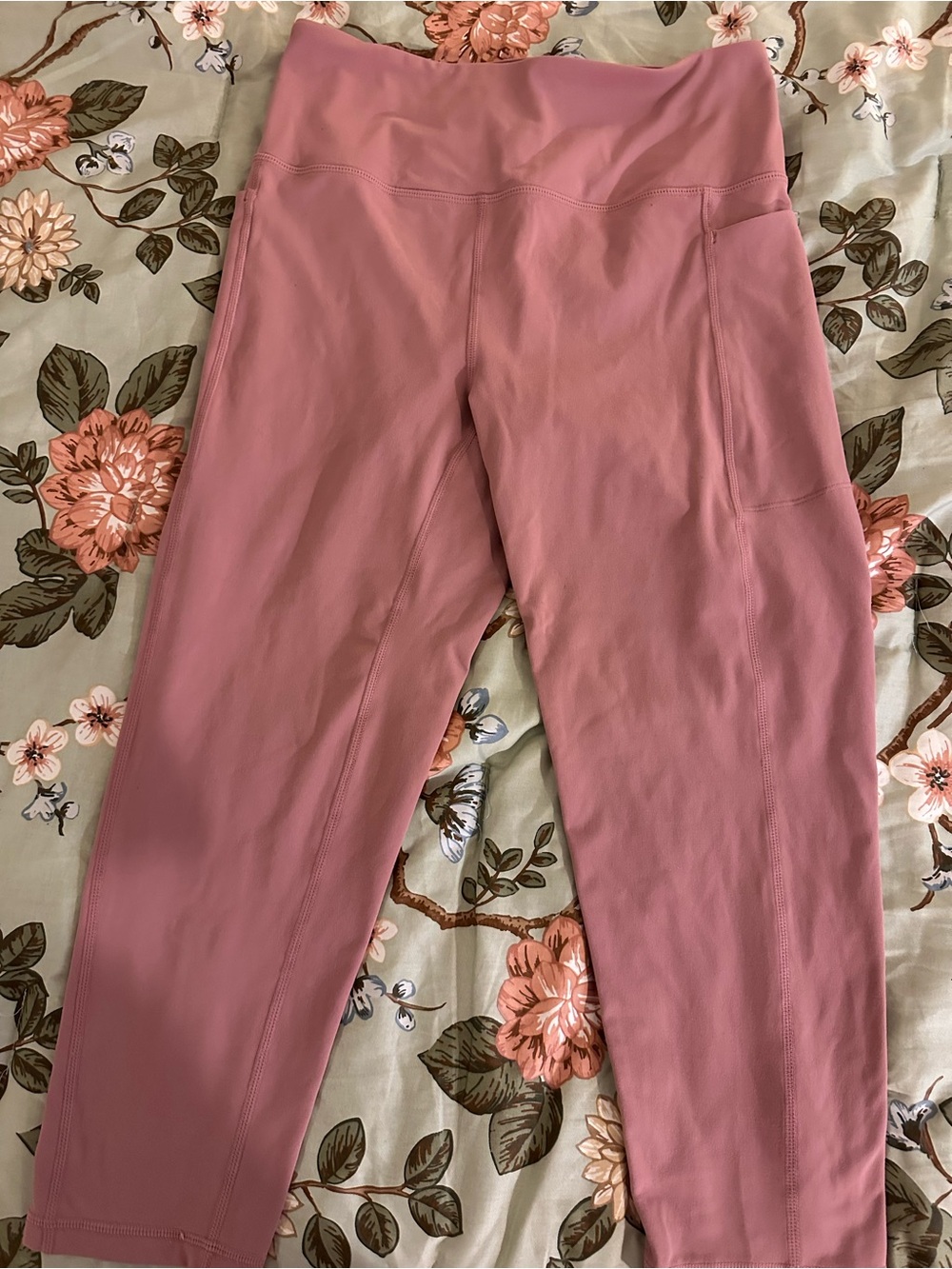 Z by Zella  Pink/Rose Perform High Waist Pocket 2.0 Crop Leggings Size S
